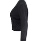 Max Mara Sportmax Buttoned Cropped Cardigan in Black Cotton