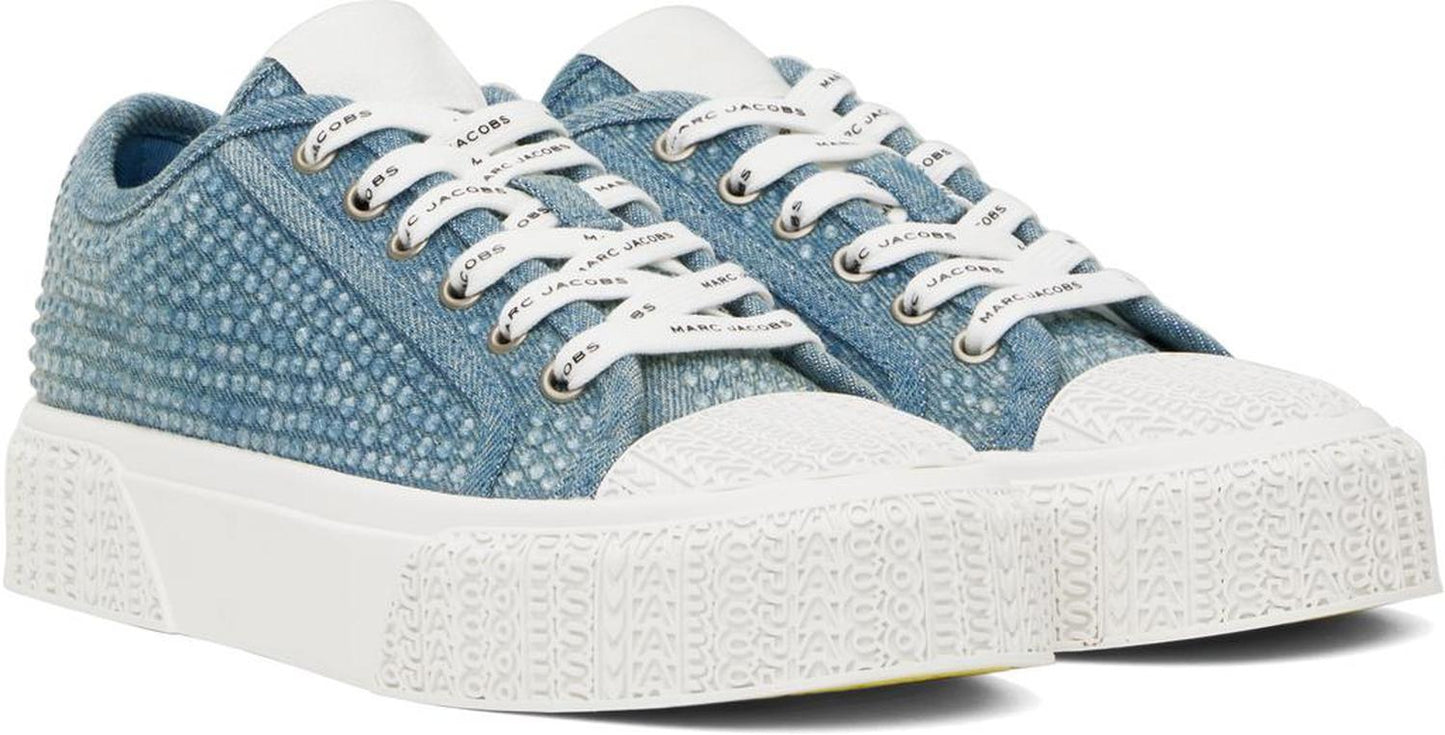 Blue 'The Crystal' Denim Sneakers