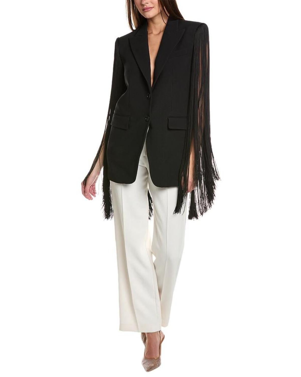 Michael Kors Collection Fringe Sleeve Jacket