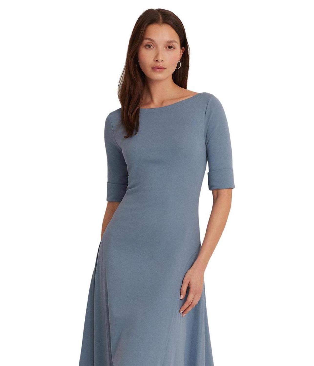 Stretch Cotton Midi Dress