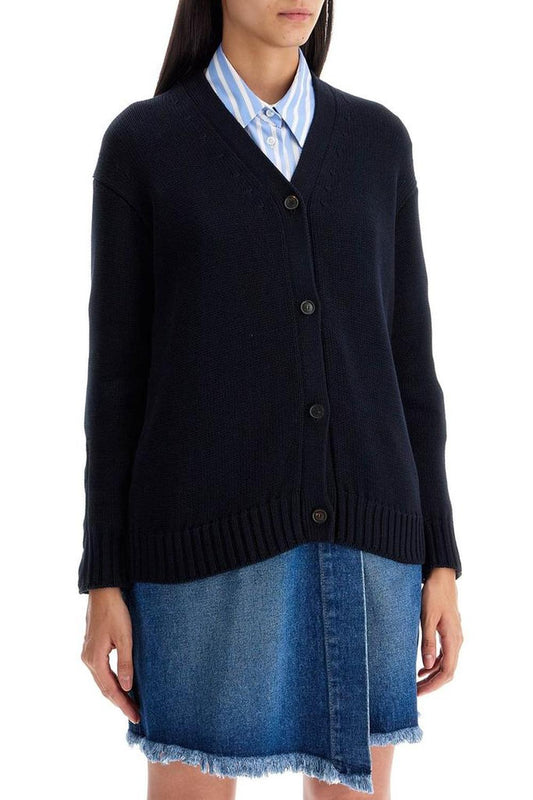 S Max Mara Cotton Knit Cardigan Sweater