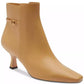 Women"s Rebecca Buckle Kitten-Heel Leather Booties