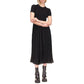 Womens Pleated Viscose Midi Dress