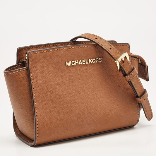 Michael Kors Leather Mini Selma Crossbody Bag