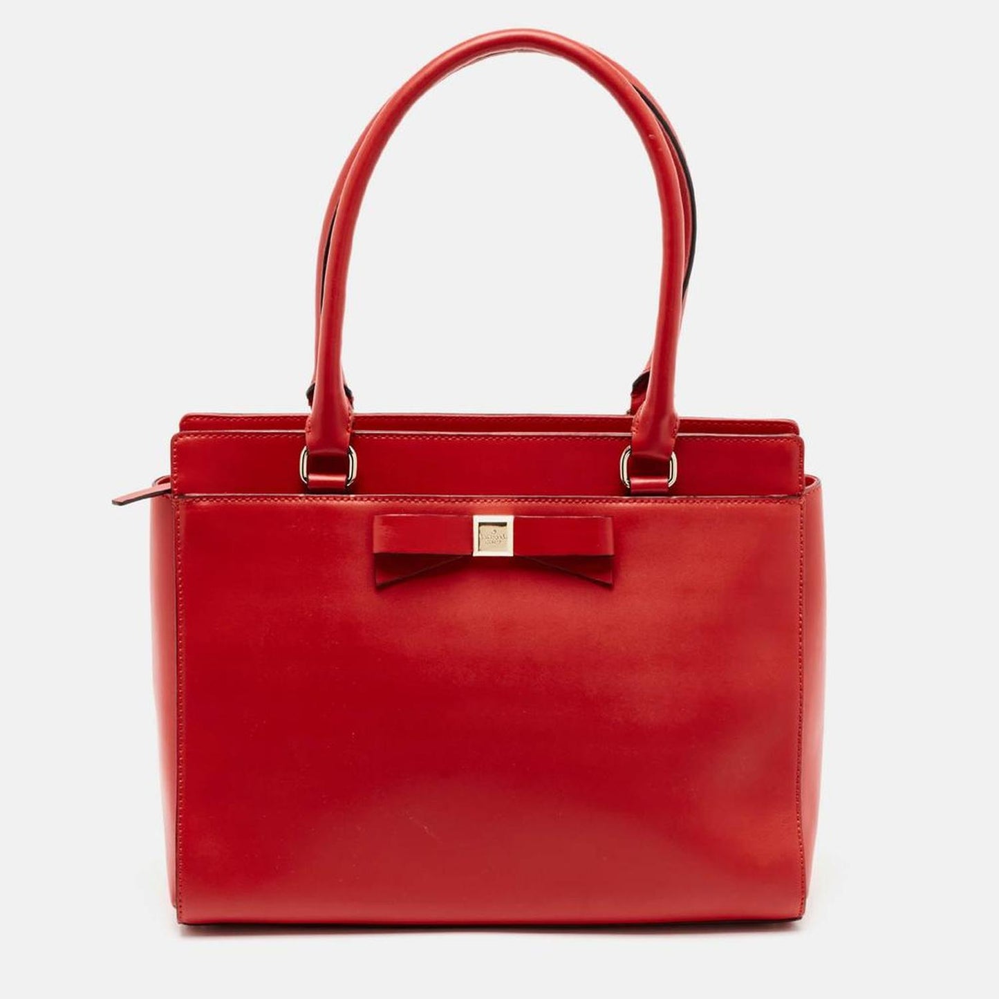 Red Leather Beacon Court Jeanne Tote