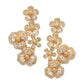 Gold-Tone Fleurette Linear Earrings