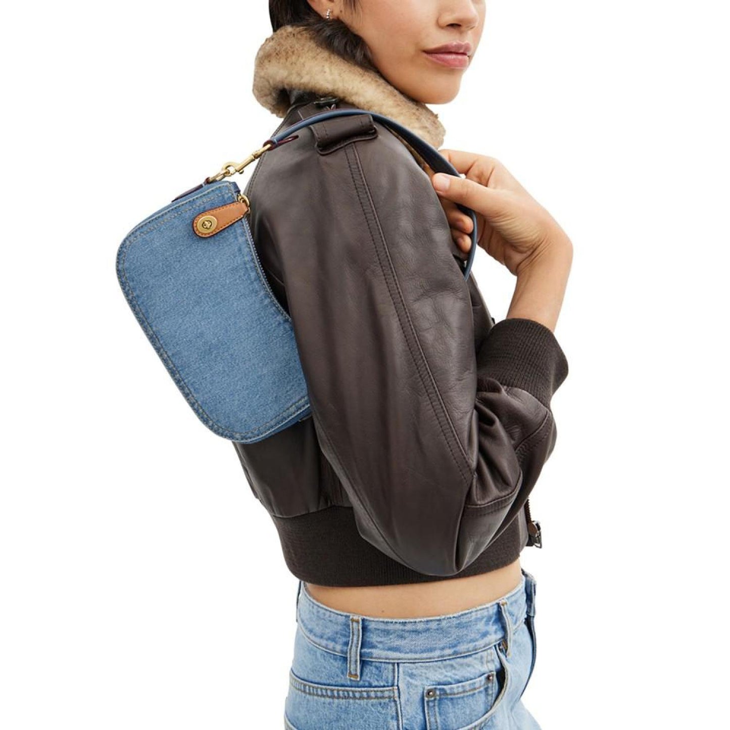 Swinger 20 Mini Denim Shoulder Bag