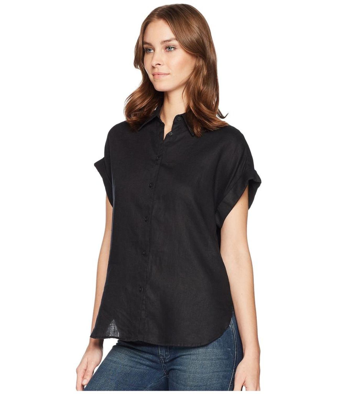 Linen Dolman-Sleeve Shirt