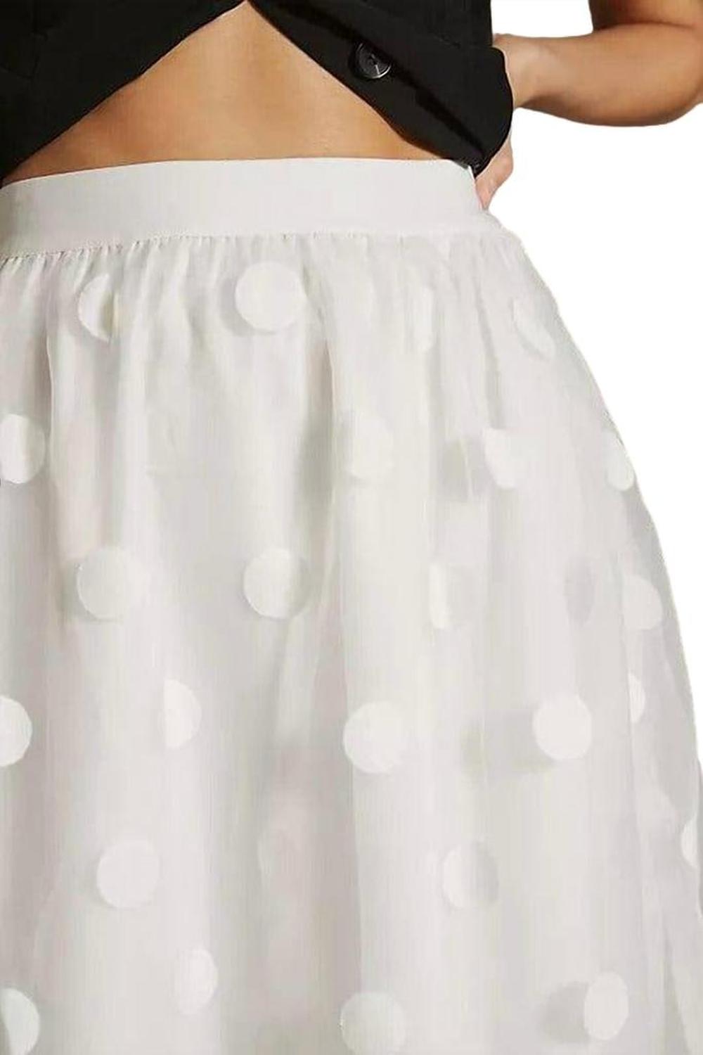 Tulle Midi Skirt In Snowflake Dot