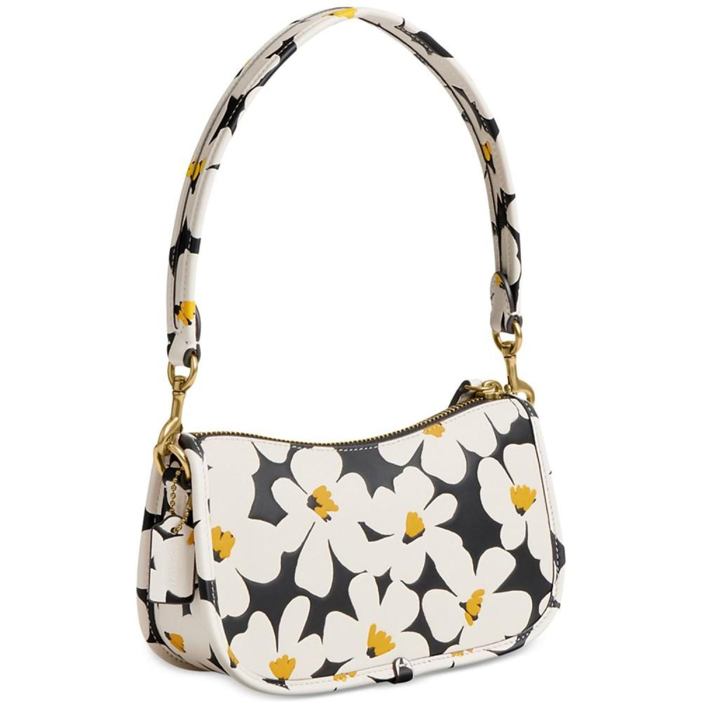 Swinger 20 Floral Print Leather Bag