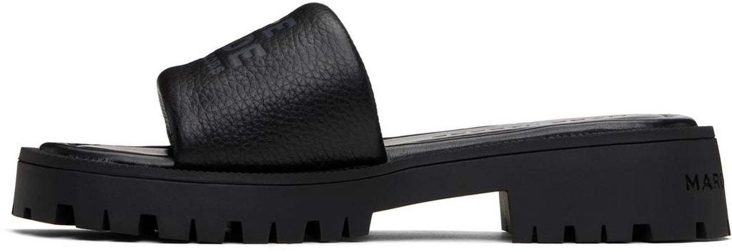 Black 'The Lug Sole Slide' Sandals