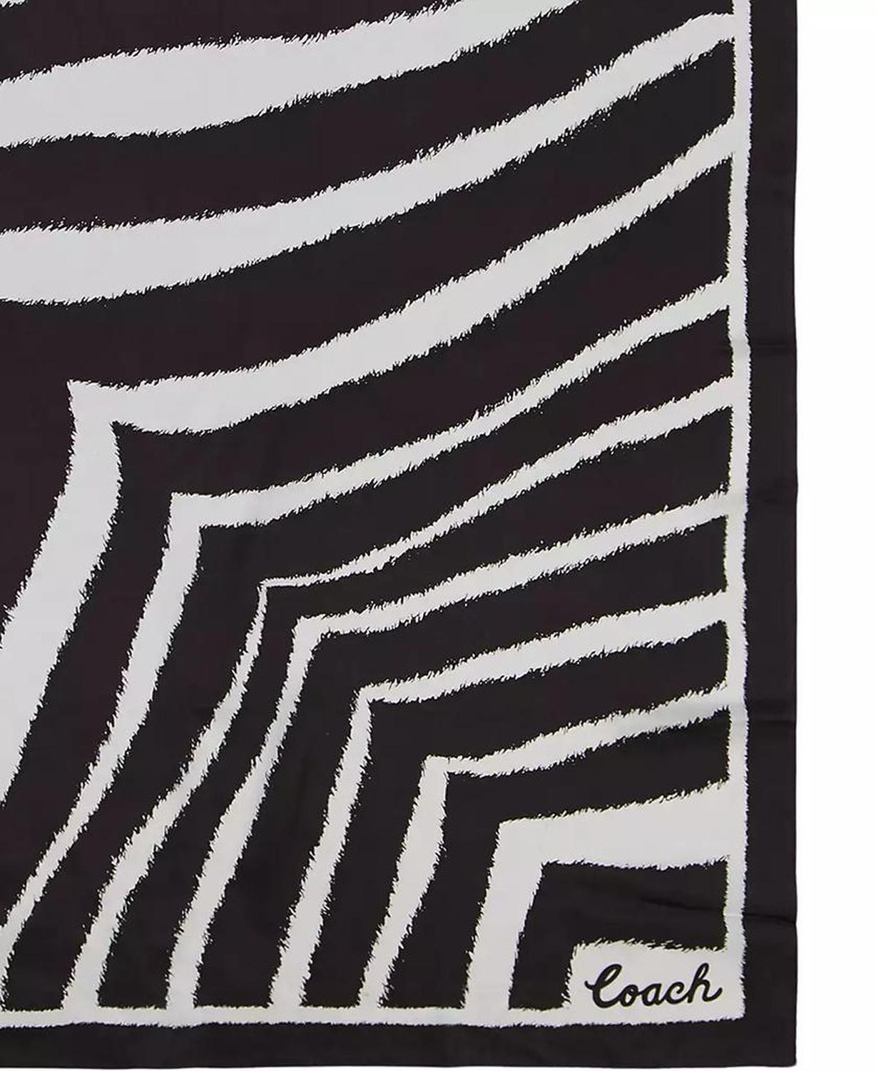 Women's Zebra Printed Silk Square Scarf