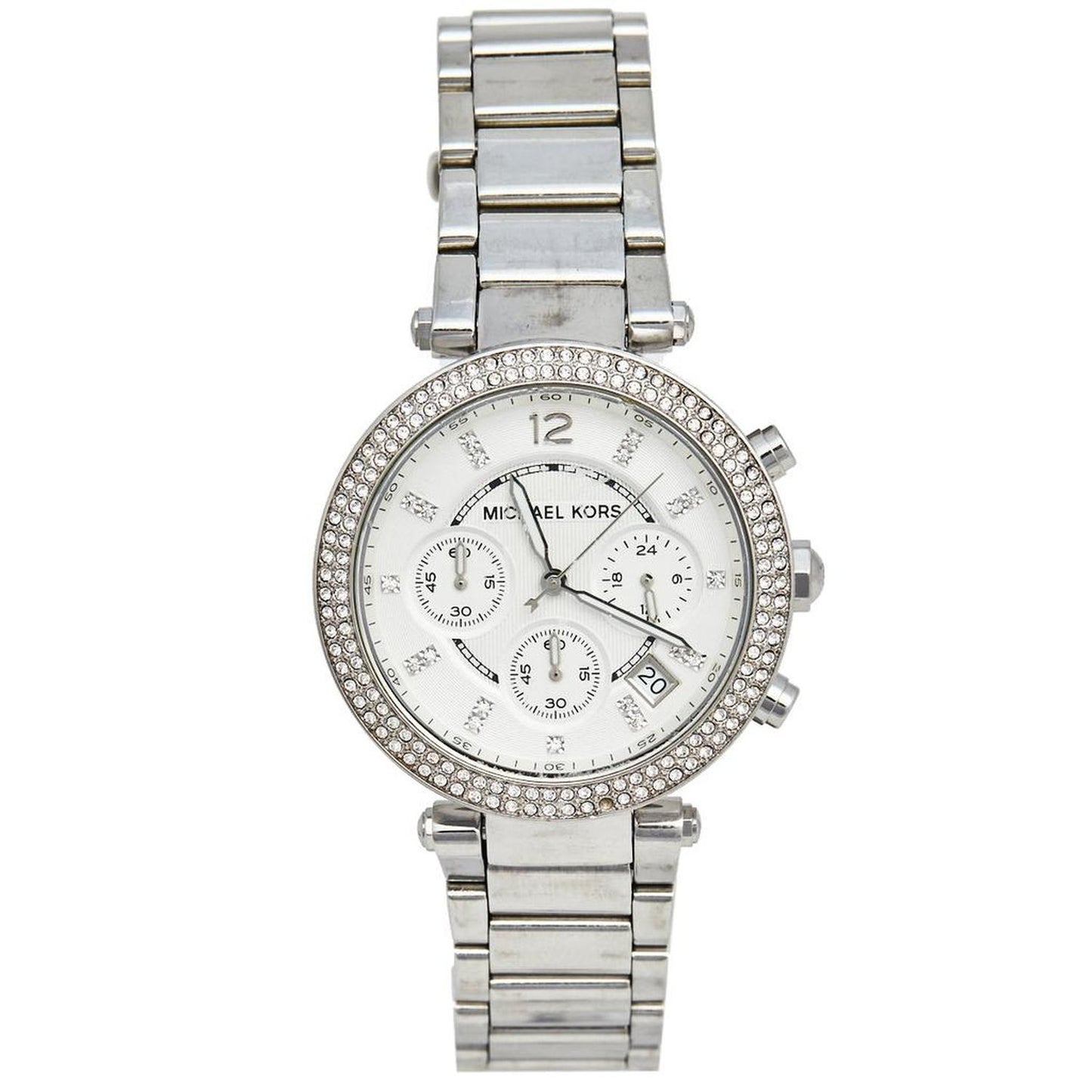 Michael Kors Silver Stainless Steel Parker Mk5353 Women's Wristwatch 39 Mm