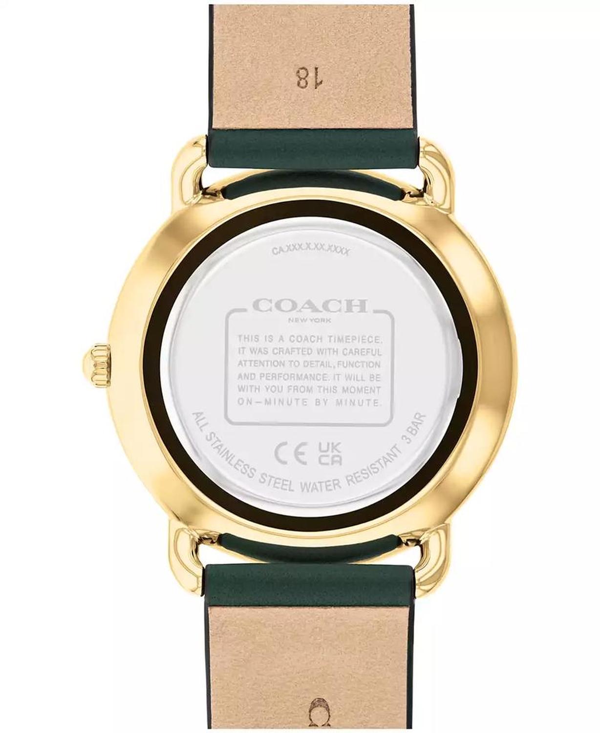 Women's Elliot Green Leather Strap Watch