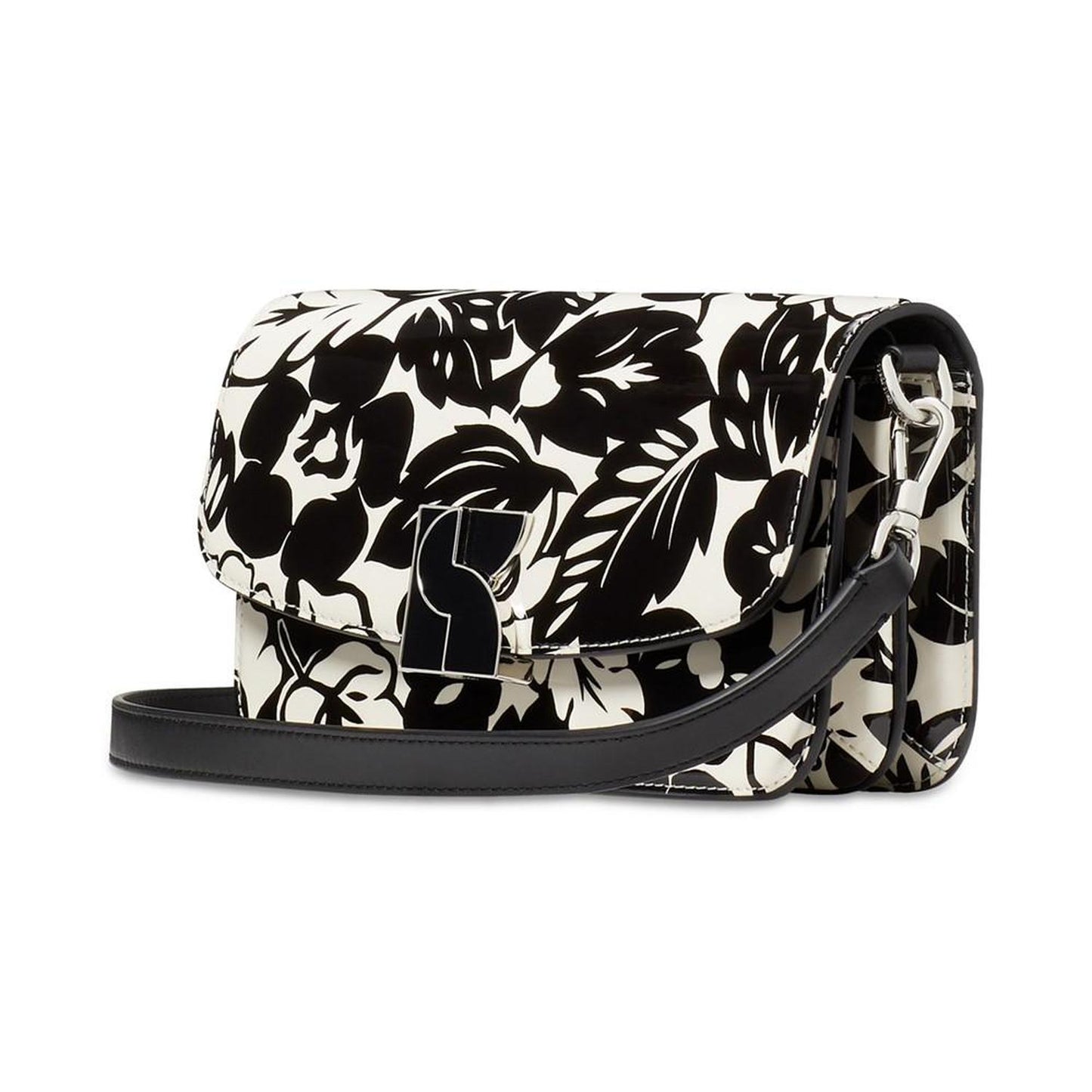 Dakota Tropical Foliage Patent Leather Small Crossbody