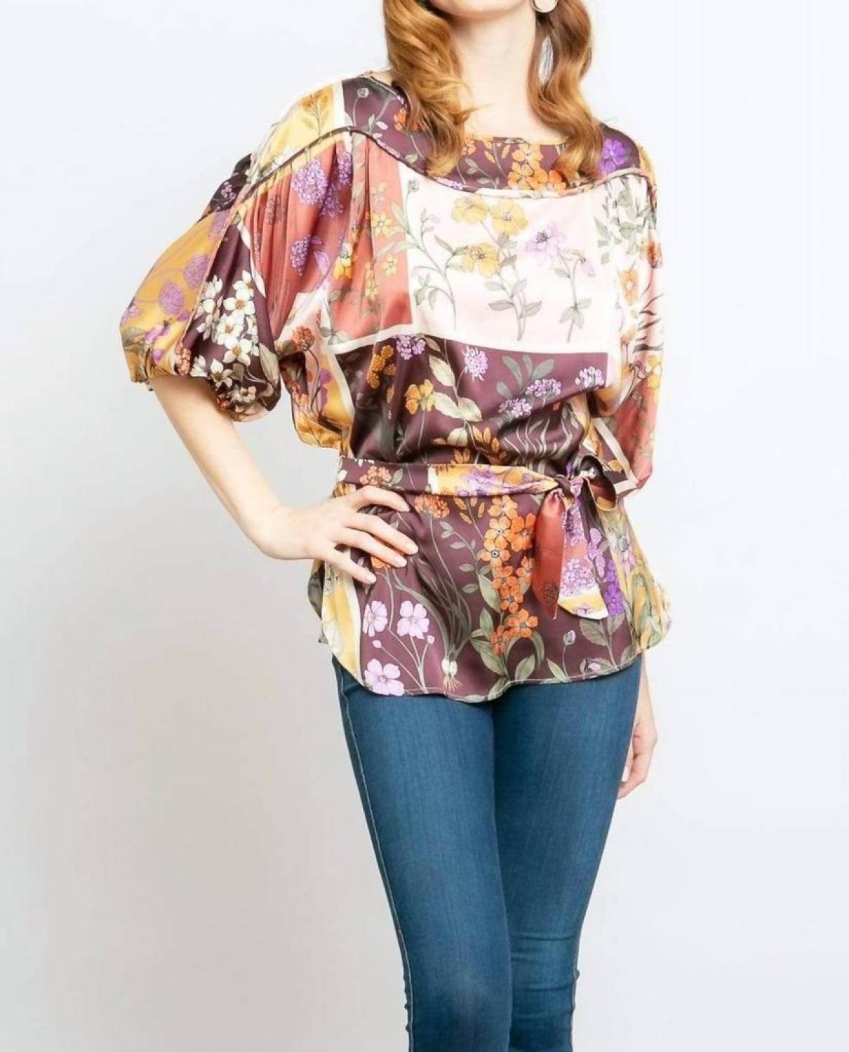 Magda Blouse In Botanical Bloom