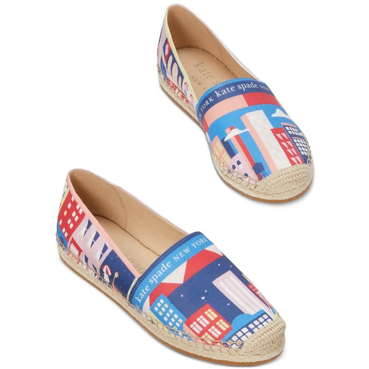 Women's City Map Flat Espadrille Flats