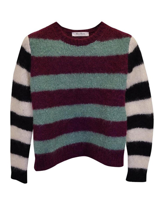 Max Mara Striped Sweater in Multicolor Mohair