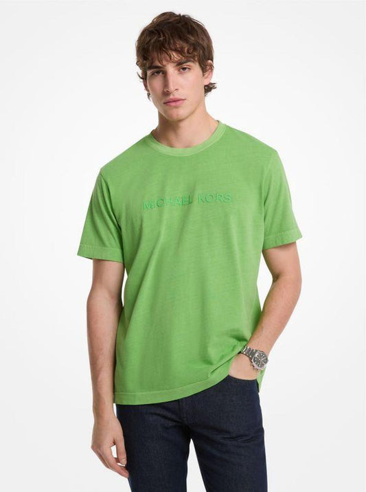 Logo Embossed Cotton T-Shirt