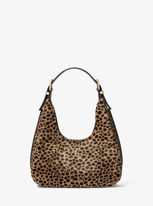 Nolita Small Cheetah Print Calf Hair Hobo Shoulder Bag