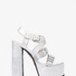 Darrington Crackled Metallic Leather Platform Sandal