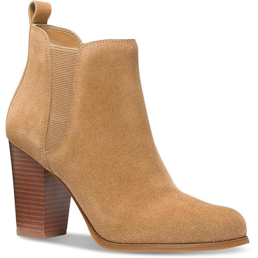 Evaline Heeled Bootie Womens Suede Padded Insole Booties