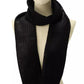 MICHAEL Logo Charm Ribbed Trim Croc-Embossed Scarf