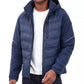 Men's Mixed-Media Full-Zip Hooded Jacket