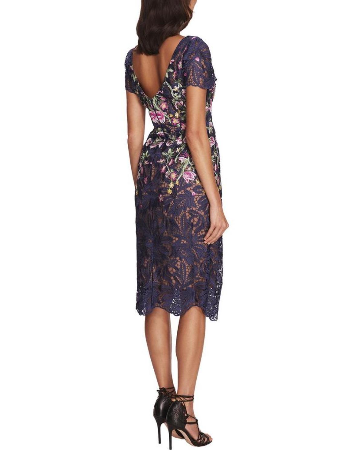 Marchesa Notte Printed Dress