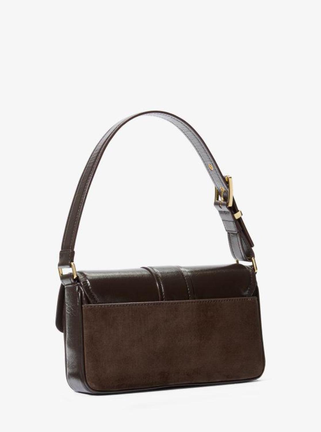 Colby Medium Crackled Leather Shoulder Bag