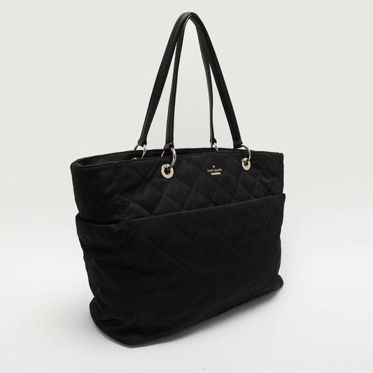 Black Quilted Nylon Tote