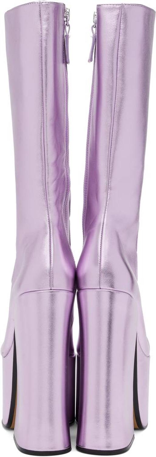 Purple 'The Metallic Kiki' Knee High Boots