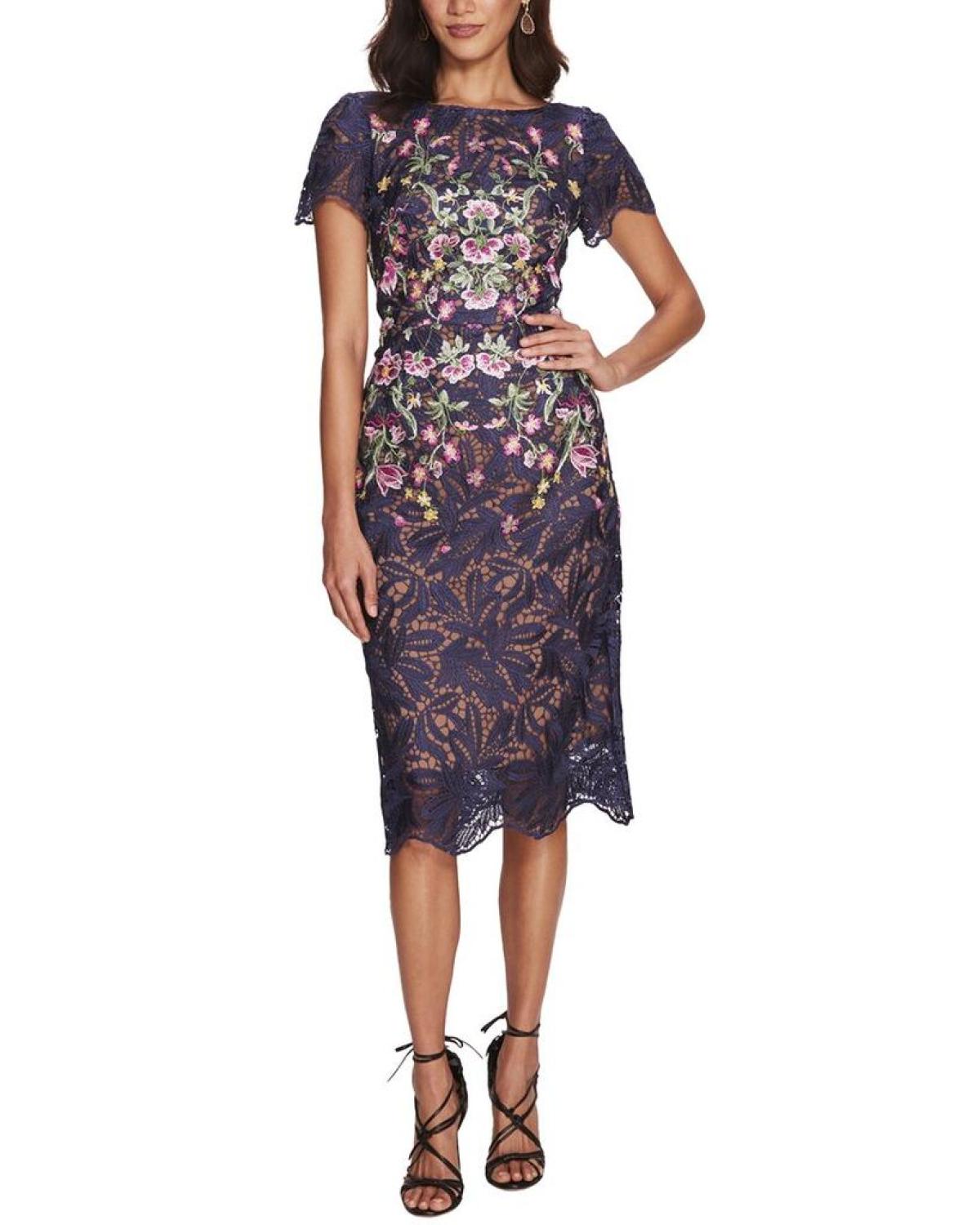 Marchesa Notte Printed Dress