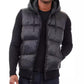 Men's Mixed-Media Hooded Zip Sweater Jacket