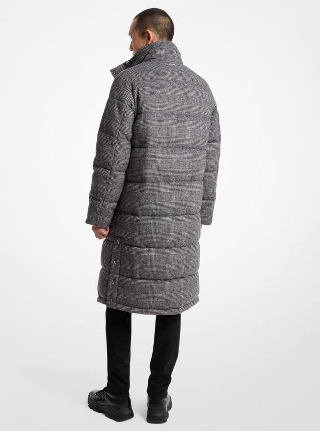 Prince Of Wales Quilted Puffer Coat