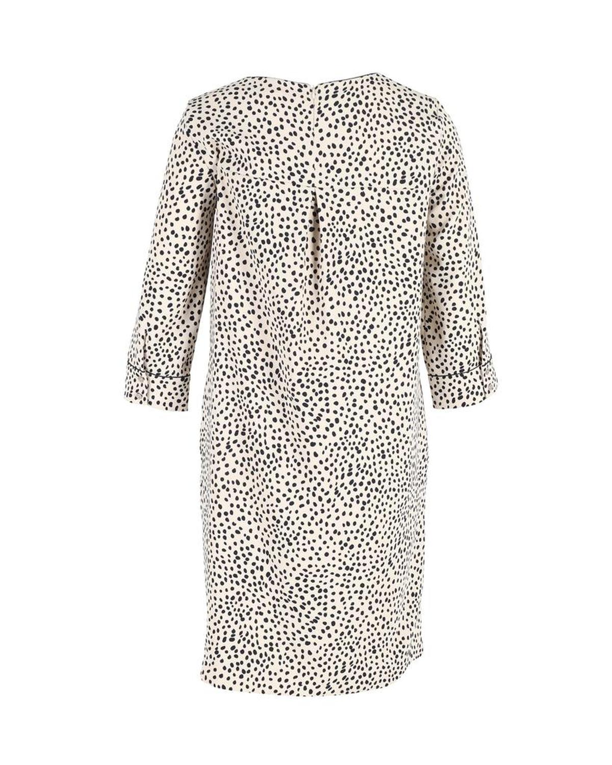 Max Mara Leopard Print Shift Dress in Multicolor Silk