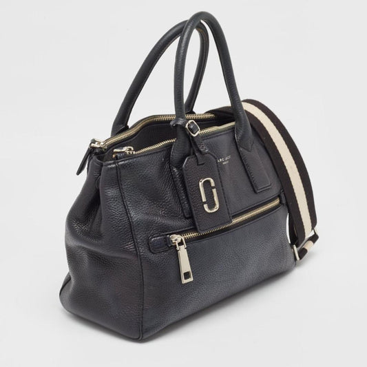 Marc Jacobs Black Leather Recruit East West Tote