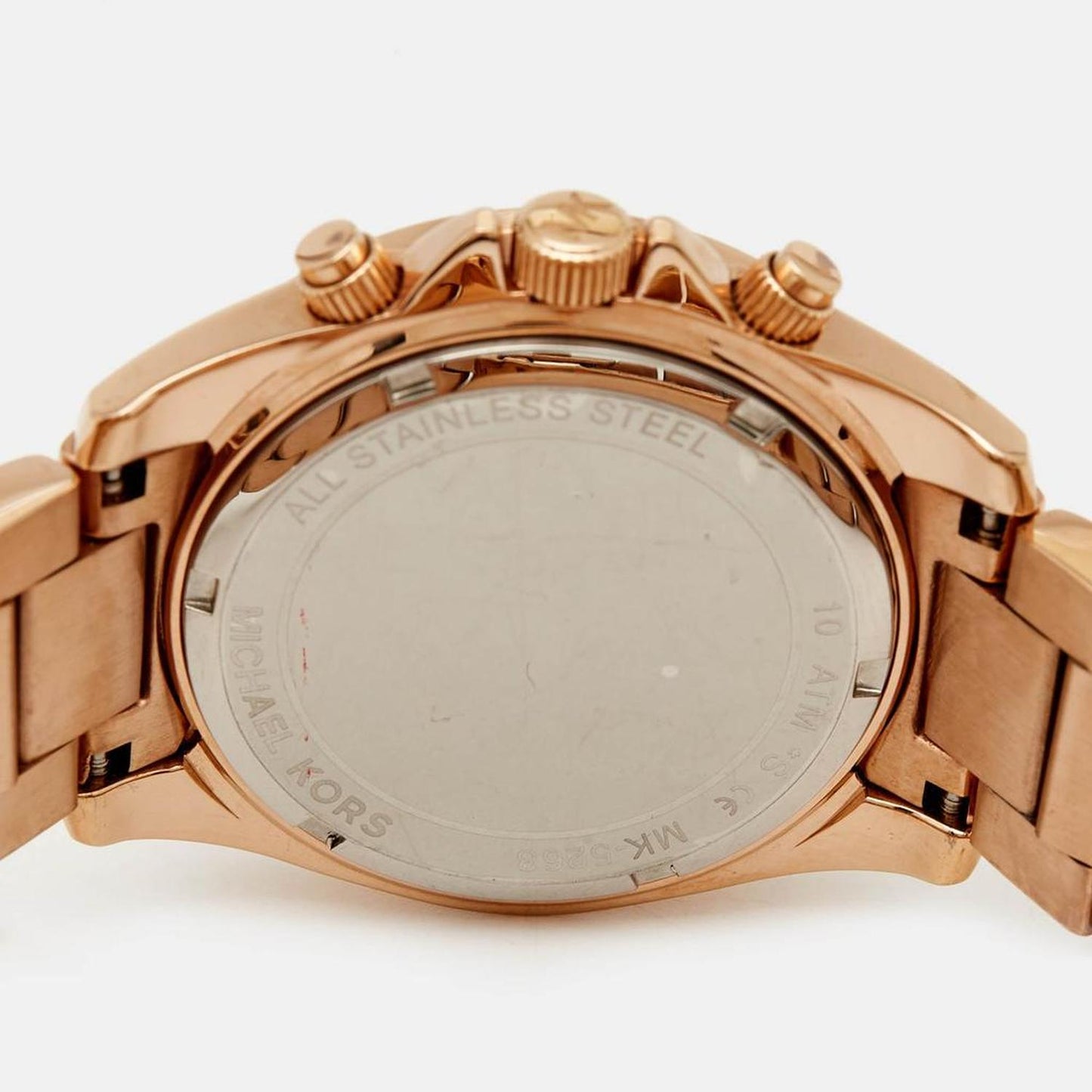 Michael Kors Rose Gold Tone Stainless Steel Blair Chronograph Mk5263 Women's Wristwatch 39 Mm