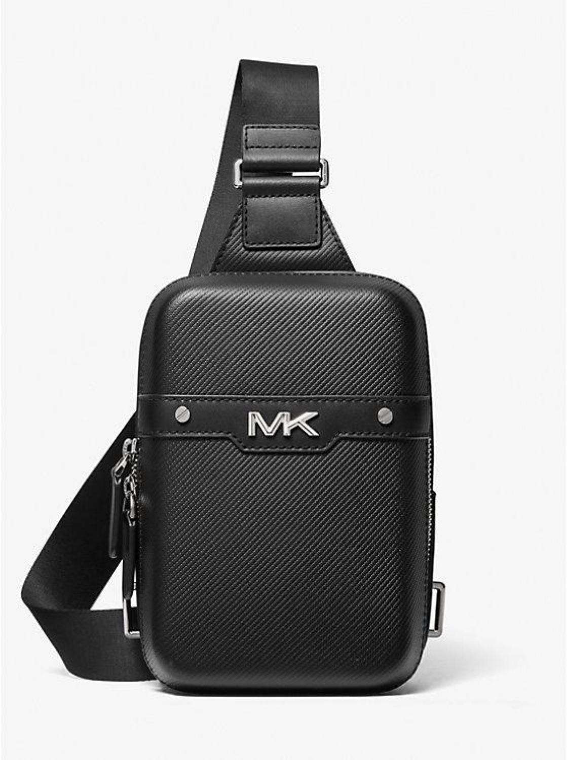 Varick Medium Textured Leather Sling Pack