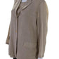 Max Mara Womens Button Down Light Jacket Tank Top Set Beige Wool