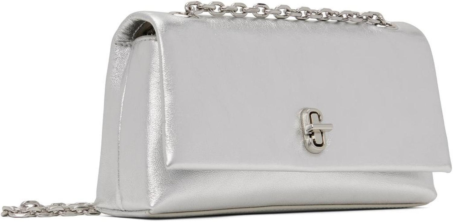 Silver 'The Metallic Dual Chain Wallet' Bag