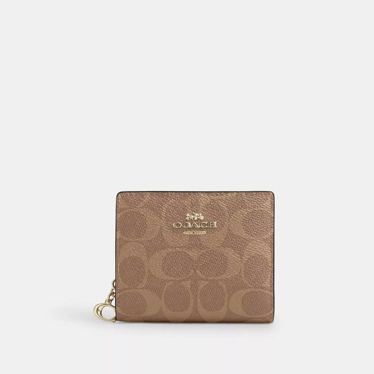 Coach Outlet Snap Wallet In Signature Canvas