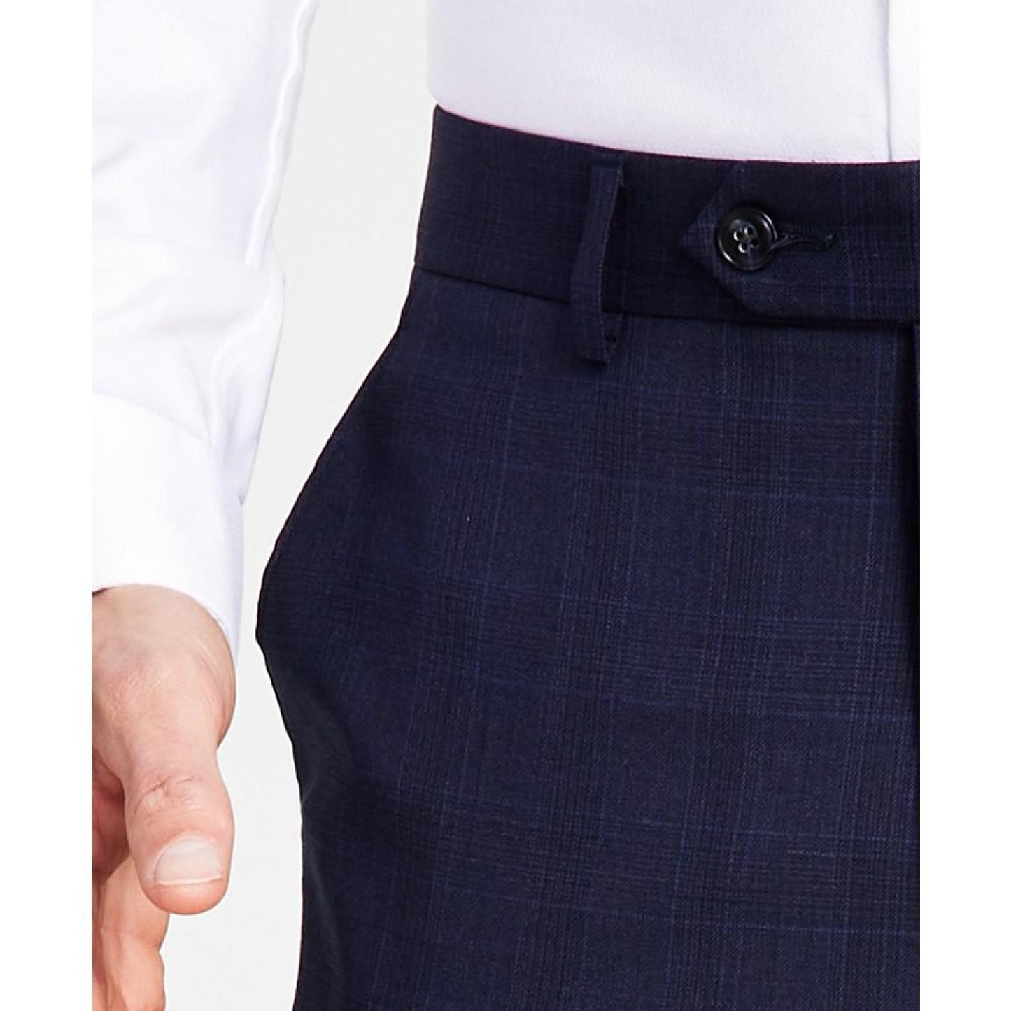 Men's Classic-Fit Stretch Wool-Blend Suit Pants