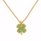 Lucky Charm Gold-Tone Pavé Crystal Clover Pendant Necklace, 16" + 3" extender