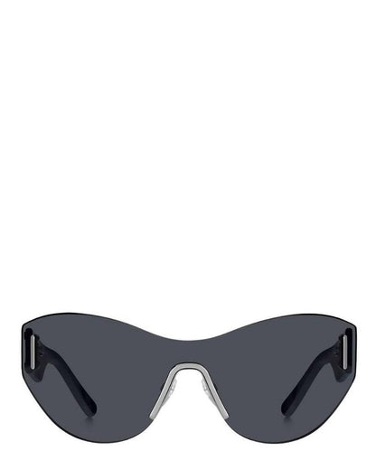 Women's Rimless Shield Acetate Sunglasses In Black/grey