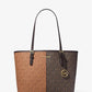 Jet Set Medium Two-Tone Signature Logo Tote Bag