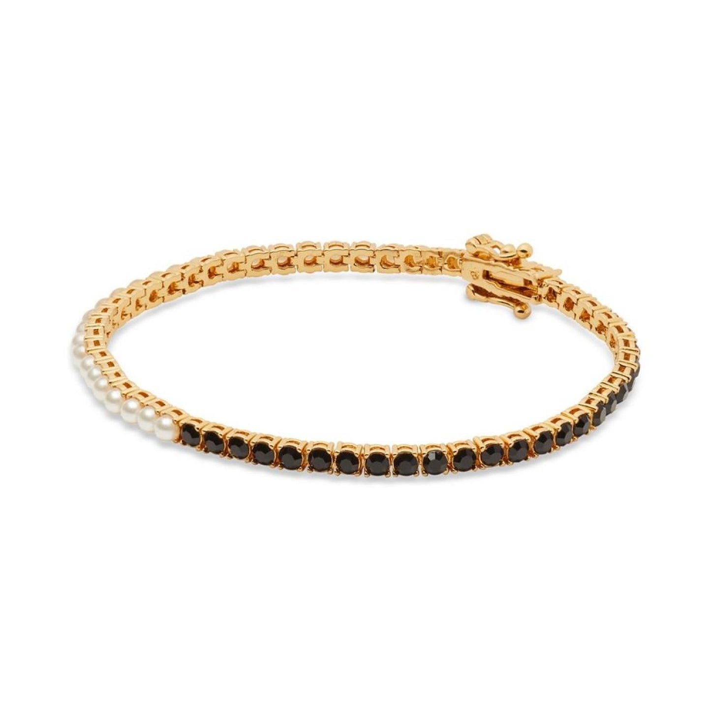 Gold-Tone Cubic Zirconia Tennis Bracelet