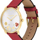 Women's Elliot Red Leather Strap Watch