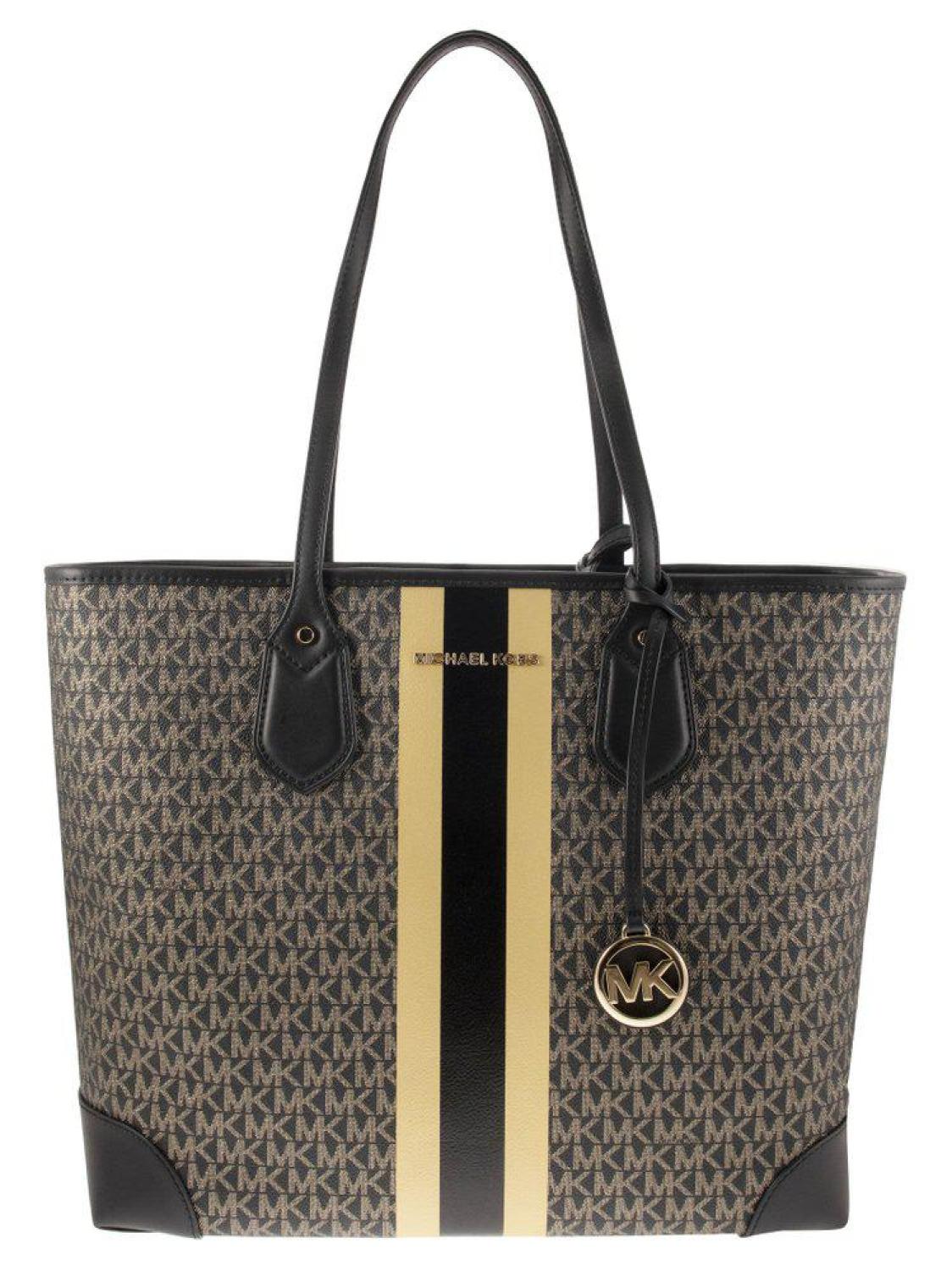 Michael Michael Kors Monogram Logo Plaque Tote Bag