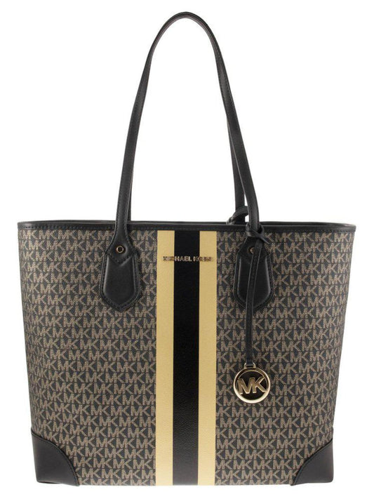 Michael Michael Kors Monogram Logo Plaque Tote Bag